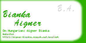 bianka aigner business card